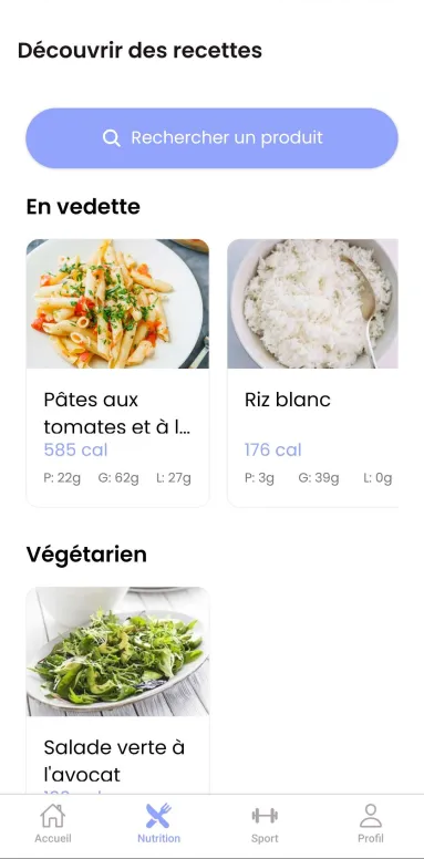 HealthyCore App Interface